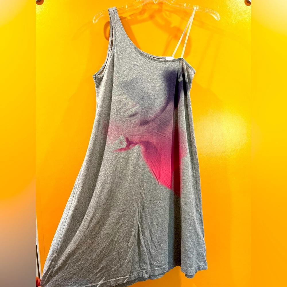 DIESEl asymmetric shoulder cotton dress. Size L